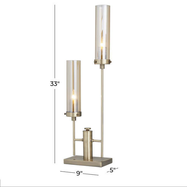 Mercer41 Andrees Gold Metal Accent Lamp 9