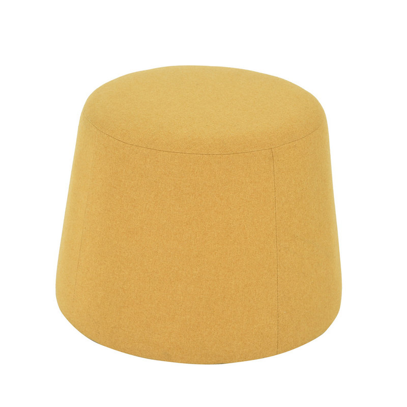 Mallen Round Standard Ottoman, Yellow