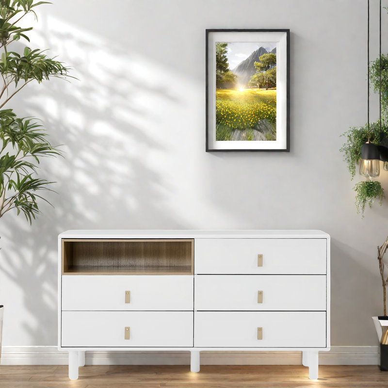 139.7cm W 5 - Drawer Chest of Drawers, White
