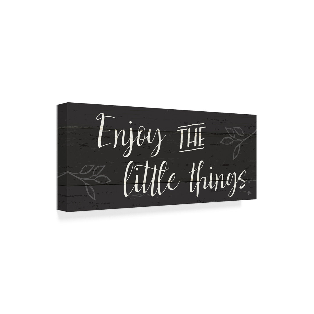 'Simple Signs I Black' Textual Art on Wrapped Canvas August Grove®