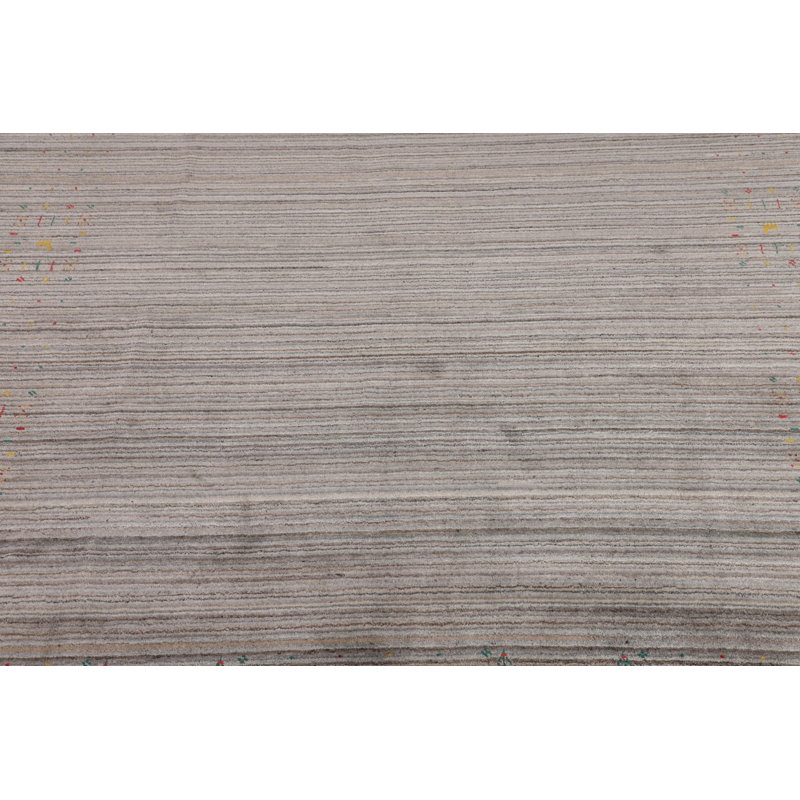 Tapis gris Gabbeh 8 x 8