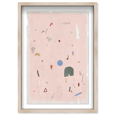 Oliver Gal Pieces of Me Blush Abstract - Luxury Shadowbox Framed Wall Art