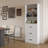 White Display Cabinet Ghore With 3-Layer 3-Drawer And 2 USB 2 Outlet 70.86in.H
