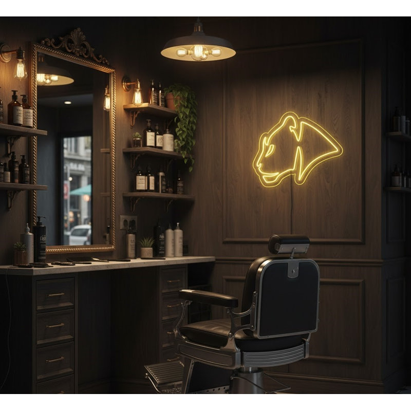  | Enseigne néon Bull Head | Fabriqué avec des tubes néon incassables durables offrant un éclairage lumineux et uniforme pendant plus de 50 000 heures sans gradation ni scintillement | 26 x 31.jp | Jaune