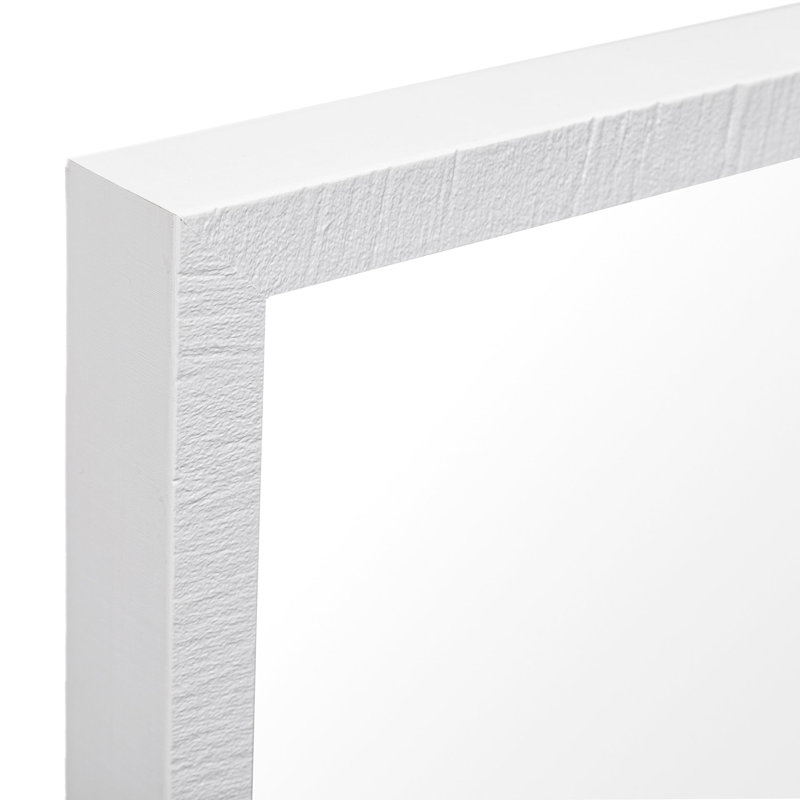 Miroir de salle de bain Aariah, H 31,5 po x l 25,5 po, Blanc