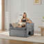 Fauteuil d'appoint surdimensionné en chenille de style moderne avec méridienne simple pour salon, chambre à coucher