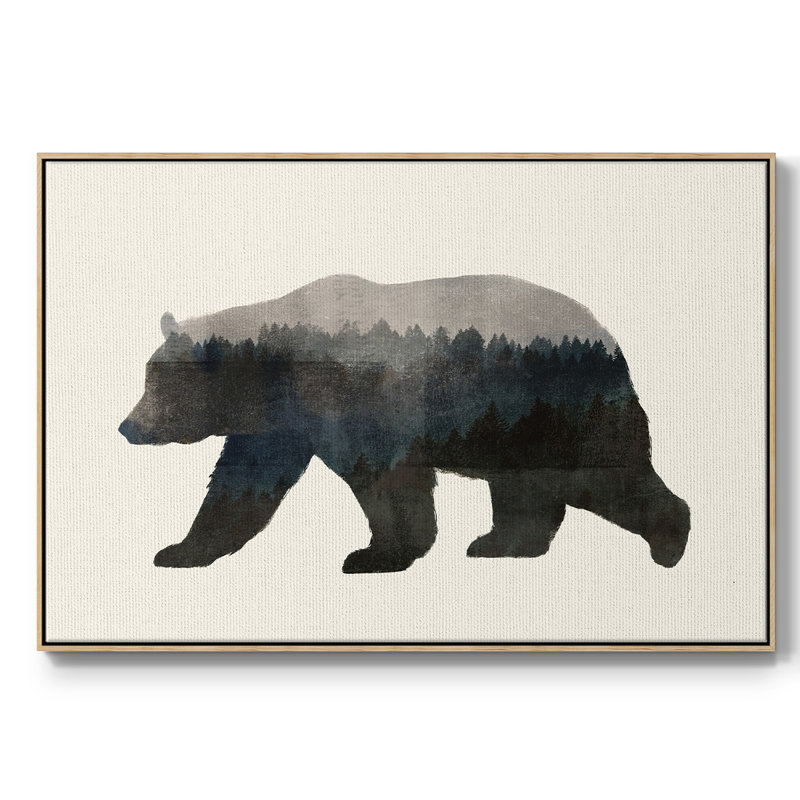 The Wilderness II, H 17 po x l 25 po x P 2 po, Toile avec cadre en bois naturel
