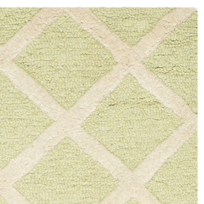 Sanyla Hand Tufted Wool Geometric Rug, Square 6'