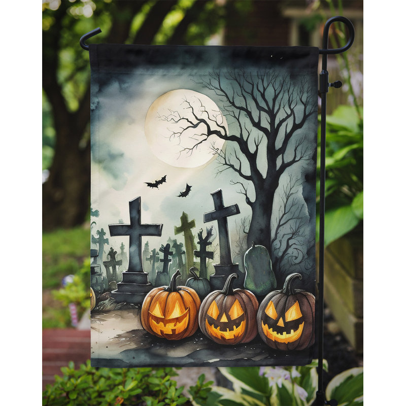 Double Sided 15.5'' H x 11.25'' W Polyester Halloween Garden Flag