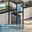Double bureau d'ordinateur avec armoire de rangement centrale et tablettes supérieures - poste de travail pour adultes-2045693653