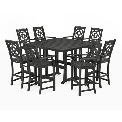 Chinoiserie 8 - Person Patio Dining Set with Square Table