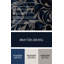 Art floral abstrait en métal bleu 17-1609982167