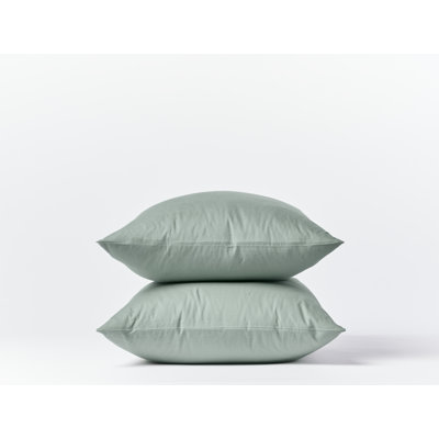 Crinkled 100% Cotton Percale Pillowcase - Set of 2