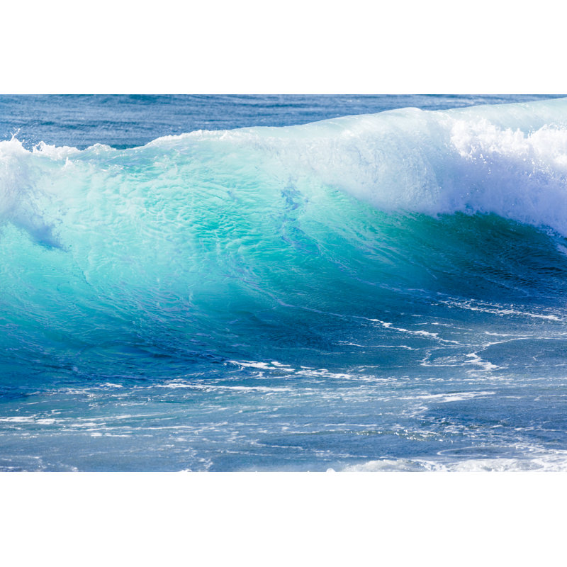 Transparent Turquoise Wave by Dimitris66 - Wrapped Canvas Print, 61cm H x 91cm W x 3.8cm D