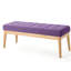 Siège Mid-Century moderne mauve, banc de support en bouleau massif
