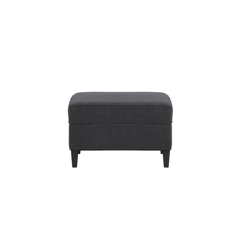 Atticus 57cm Wide Square Solid Colour Footstool Ottoman