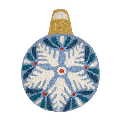 Snowflake Wool Hook Throw Pillow