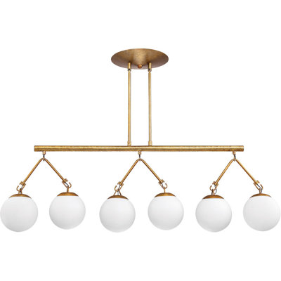 Luminaire suspendu sphère 6 lumières pour îlot de cuisine Ison