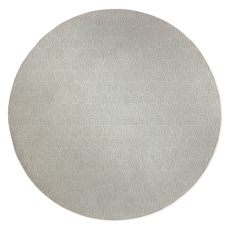 Rolling Hills Non-Slip Outdoor Rug, Round 5'