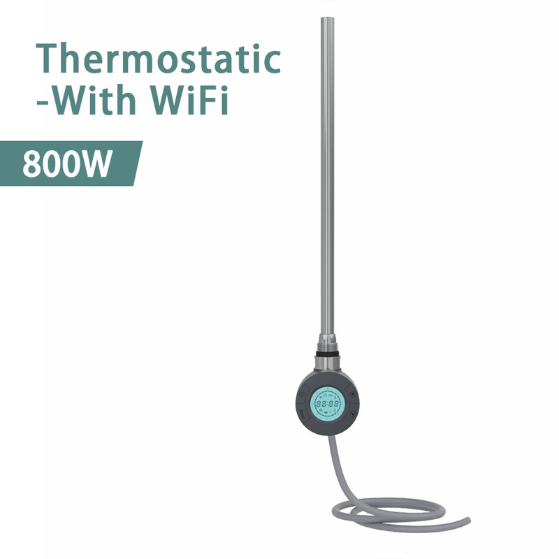 Smart Wifi Thermostatic Electric Heating Element For Heated Towel Rail Radiator 800W, Anthracite