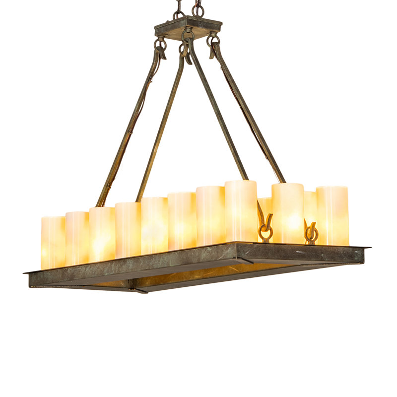 Lustre carré unique à 18 lumières Loxley