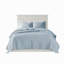 Ensemble de courtepointe réversible 3 pièces en coton bleu de style cottage, format King/Cal King
