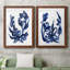 Indigo brossé Blooms I encadré mat - prêt à accrocher-235283149-235283151
