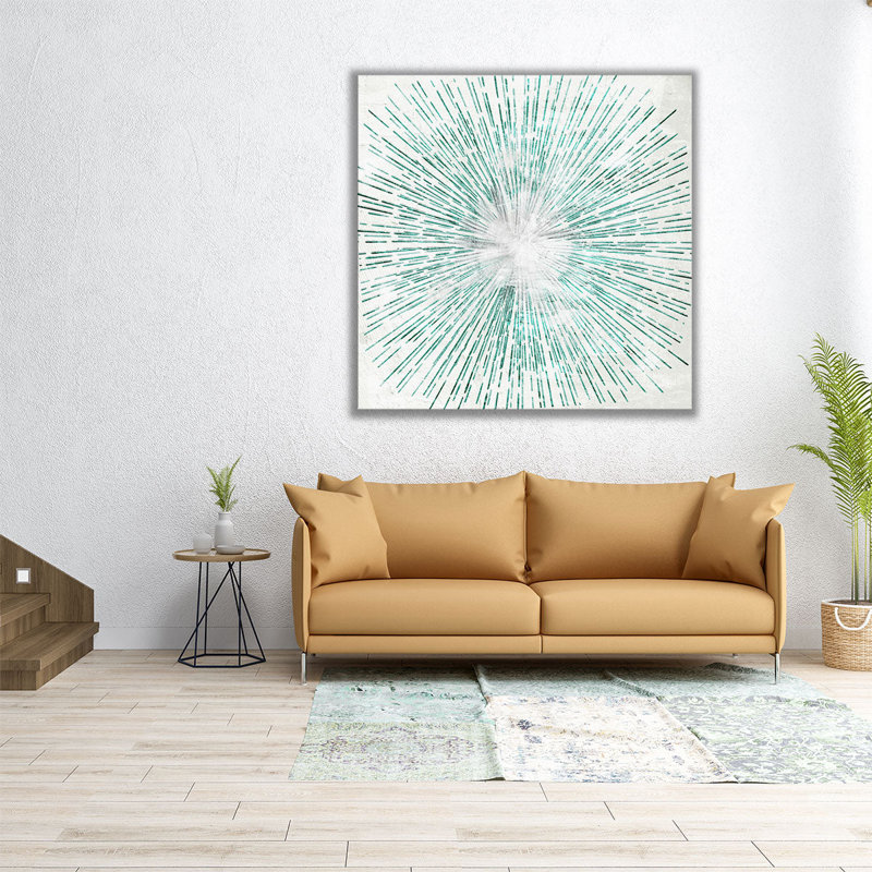 Emerald Burst - reproduction d'art sur toile, H 20 po x l 20 po