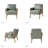 Arhiana Faux Leather Armchair with Solid Wood Legs-737644916