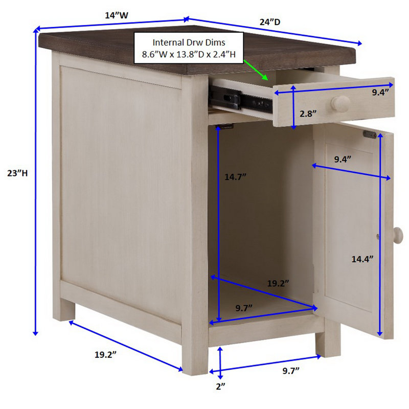 Lehn End Table with Storage