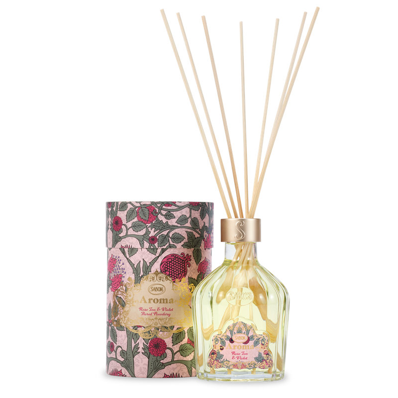 Diffuseur à roseaux AROMA 245 ml, Thé rose / violet, Thé rose / violet, H 5,12 po x l 2,76 po x P 2,76 po