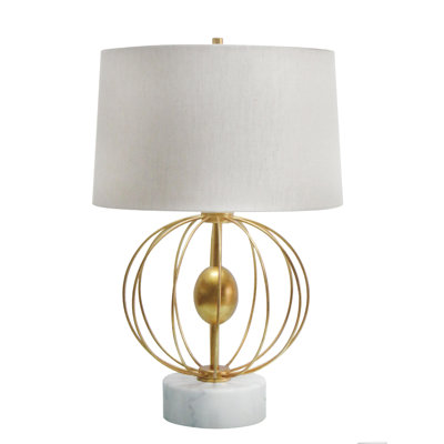 Lampe de table dorée à une lumière de style transitionnel