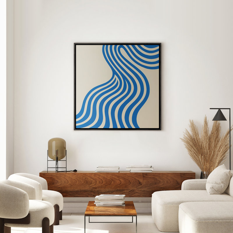 Art mural encadré abstrait rétro antique classique pour chambre à coucher, H 16 po x l 16 po, Noir