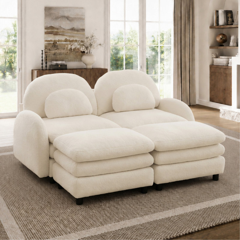 Canapé 2 places Teddy, 68.52", Beige