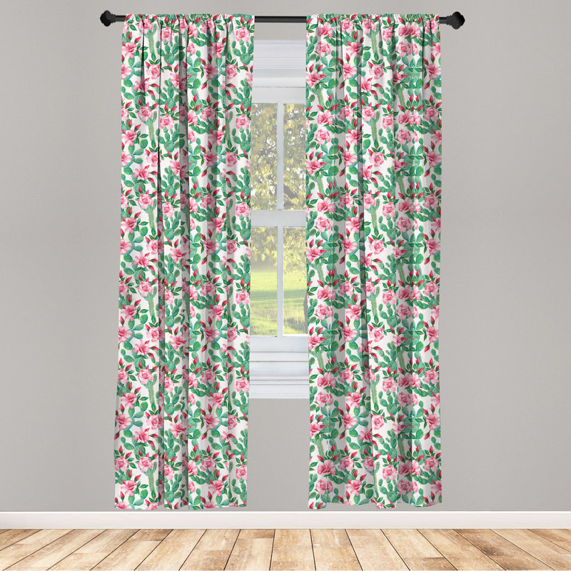 Paire de rideaux semi-transparents avec passe-tringle, 28 po x 63 po