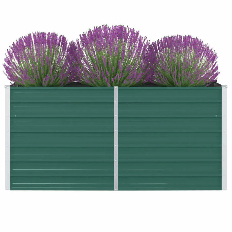 Arlington Metal Planter Box, Green, 160cm H x 80cm W x 77cm D