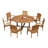 Masuda 5 - Person Teak Wood Patio Dining Set with Round Table-1955440051-1955440055