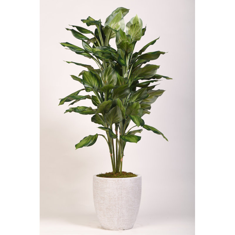 Faux Foliage Plant in Fibreglass Planter