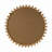 D34" Wood Round Mirror with Beaded Frame