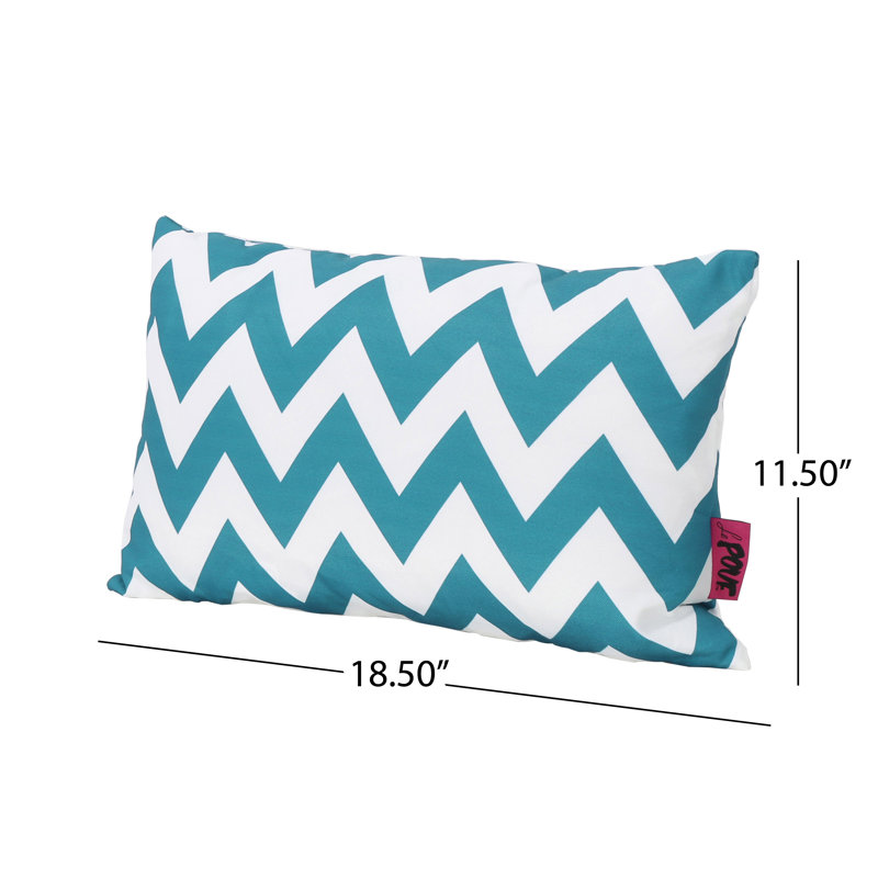  Housse et insert de coussin d'extérieur pour l'extérieur, Bleu sarcelle foncé / blanc