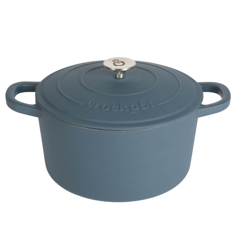 Faitout ovale en fonte, 5 pintes, Bleu marine mat