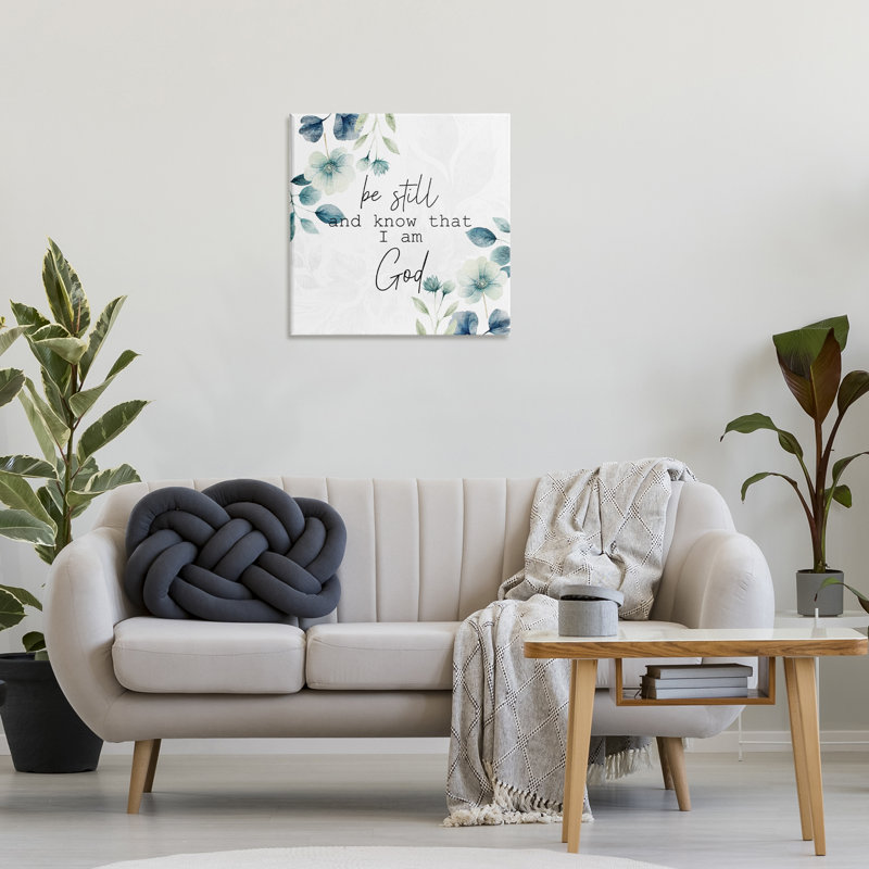 Art mural sur toile Be Still, H 24 po x l 24 po