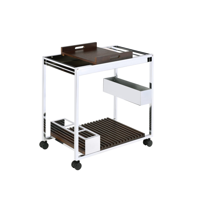 Chrome Finish Serving Cart