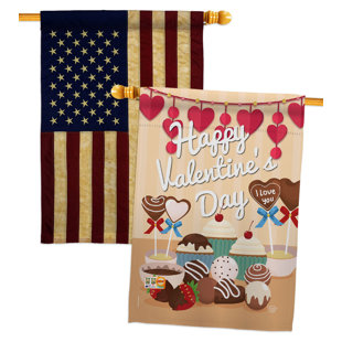 Drapeau de maison 2 pi 3 pi x 2 pi 3 pi Sweet Valentines Day