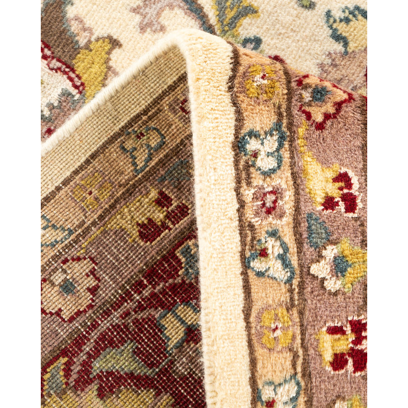 Hayner One-of-a-Kind Hand-Knotted New Age 7'1" Round Wool Area Rug in Brown/Beige