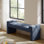 Banc d'appoint rembourré moderne l 58,5 po Arlesia