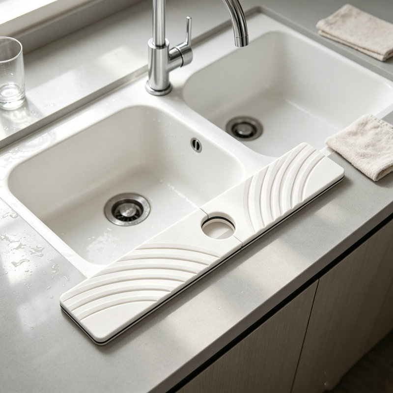 Tapis anti-éclaboussures en pierre 2 pièces Diatomite