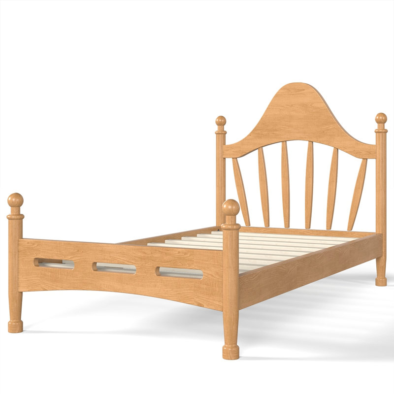 Lit plateforme simple avec tête de lit chic, structure de lit en bois massif avec support à lattes, pas de sommier tapissier et conception basse à terre