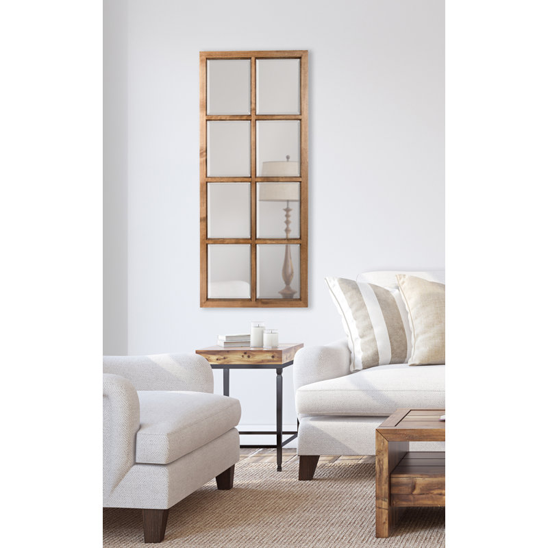 Busby Solid Wood Flat Mirror, Natural, 41.5" x 17.5"