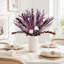 Bouquet de fleurs séchées bohème violettes - 43 cm (17 pouces) d'herbes de la pampa pour décoration intérieure ou centre de table de mariage